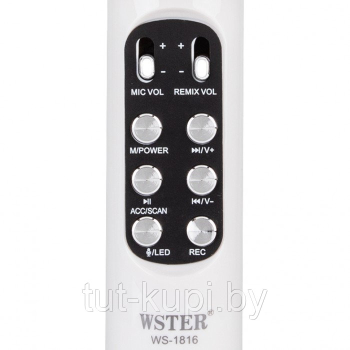 Беспроводной караоке микрофон Wster WS-1816 (оригинал, чёрный) - фото 9 - id-p113174293