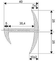 Профиль резиновый (с увеличенным лепестком) 40 мм.