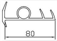 Профиль резиновый 80 мм.
