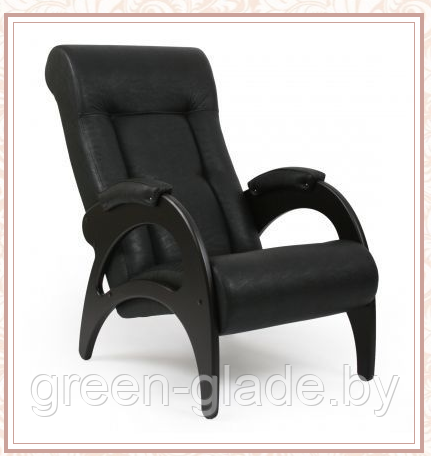 Кресло для отдыха модель 41 каркас Венге экокожа Дунди-109 без лозы