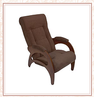 Кресло для отдыха модель 41 каркас Орех ткань Verona Brown без лозы