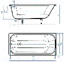 Чугунная ванна Универсал Ностальжи 160х75  ножки в комплекте (1 сорт), фото 6