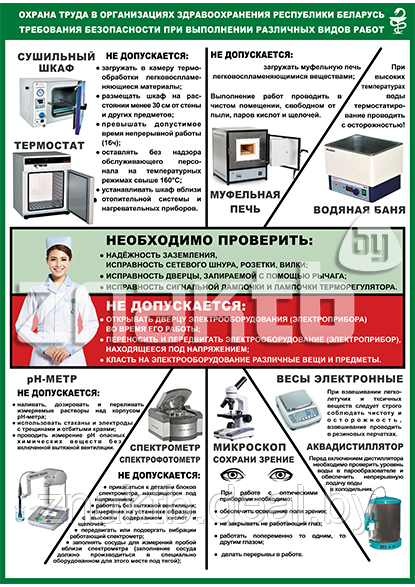 Плакат Охрана труда в организациях здравоохранения Республики Беларусь - фото 1 - id-p113208594