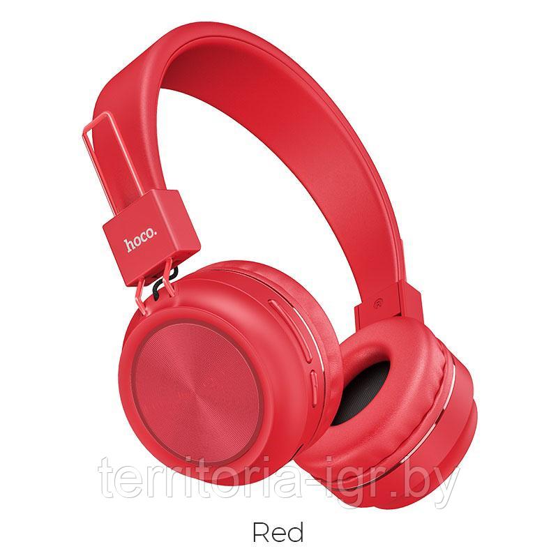 Беспроводная Bluetooth-гарнитура c микрофоном W25 красный Hoco - фото 2 - id-p113213484