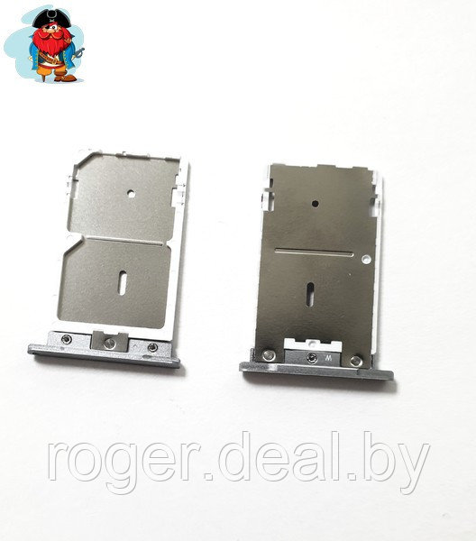Sim-слот (сим-лоток, Micro SD лоток) для Xiaomi Redmi Note 3, Note 3 Pro, цвет: серый - фото 1 - id-p100262996
