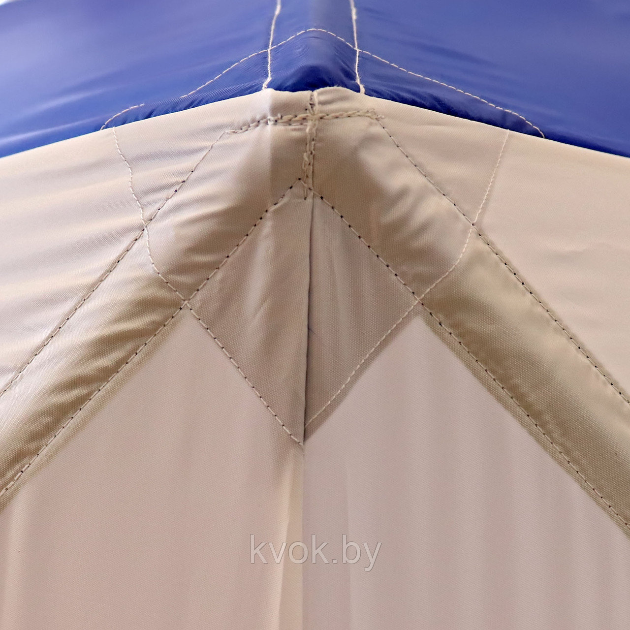 Палатка зимняя Следопыт КУБ 3 Oxford 210D PU 1000 (2.1x2.1x2.14 м) бело-синяя - фото 7 - id-p107125872