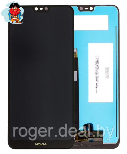 Экран для Nokia 7.1 с тачскрином, цвет: черный - фото 1 - id-p113197612