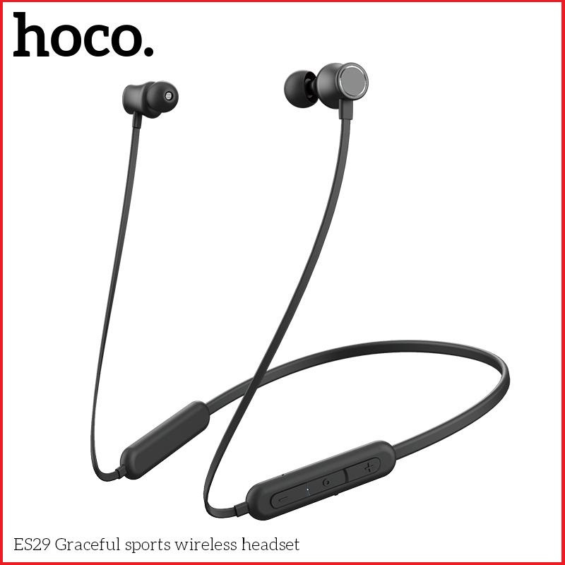 Беспроводные наушники HOCO ES29 Graceful Sports Wireless Headset гарнитура (bluetooth) черный - фото 1 - id-p113215184