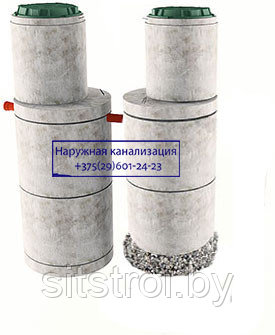 Канализация из бетонных колец для частного дома "ПОД КЛЮЧ" 2,8 м.куб, фото 2
