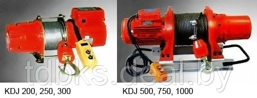 Лебедка электрическая тяговая BKS KDJ 1000Е1 ( тяг. ус. 1000 кгс) - фото 4 - id-p6594588