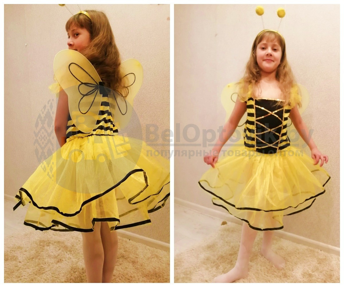 Карнавальный костюм: платье Пчелка, размер XL (130-140 см) - фото 6 - id-p113251499