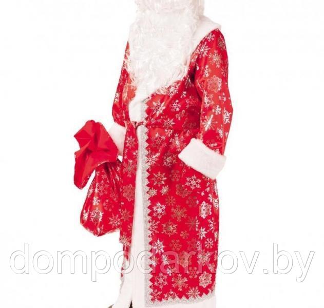 Карнавальный костюм «Дед Мороз», сатин, размер 54-56, цвет красный - фото 2 - id-p109286512