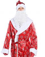 Карнавальный костюм «Дед Мороз», сатин, размер 54-56, цвет красный, фото 4