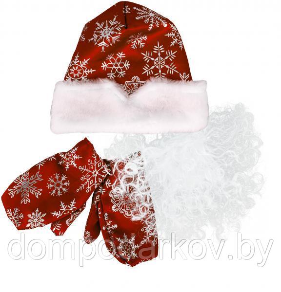 Карнавальный костюм «Дед Мороз», сатин, размер 54-56, цвет красный - фото 5 - id-p109286512