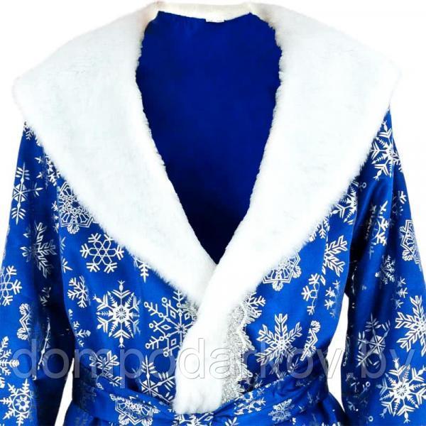 Карнавальный костюм «Дед Мороз», сатин, размер 54-56, цвет синий - фото 5 - id-p110189463
