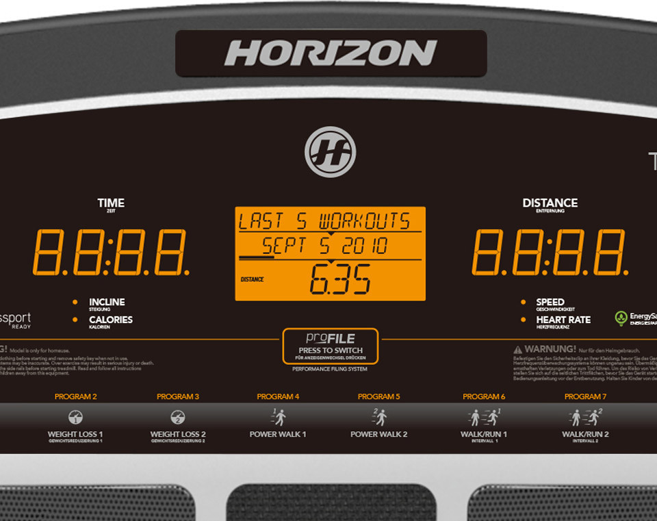 Беговая дорожка Horizon Fitness T-8.0 - фото 3 - id-p113255259