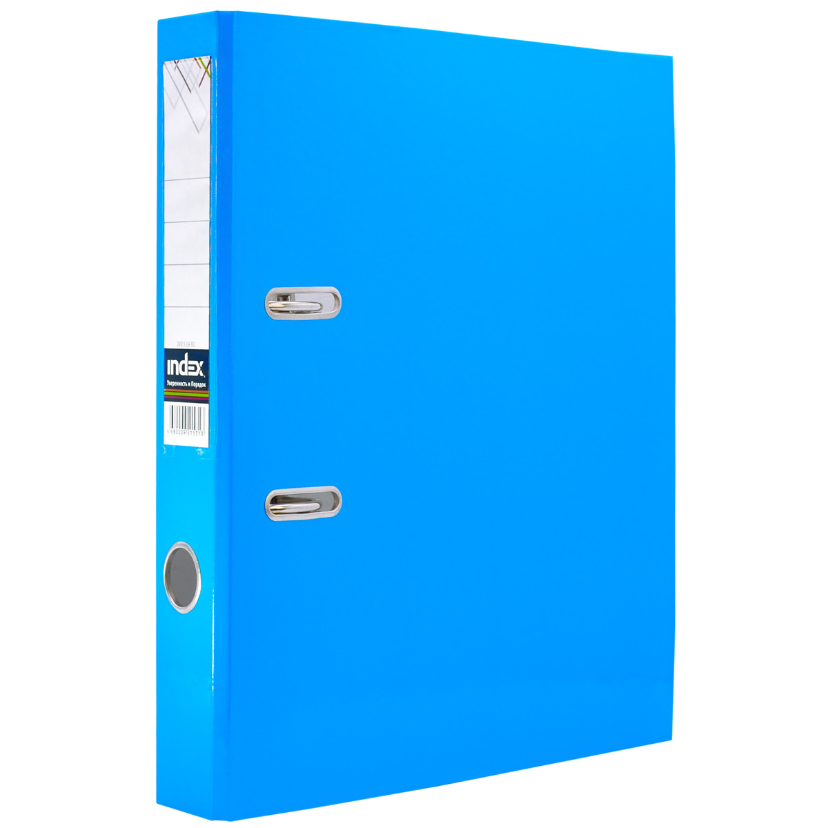 Папка-регистратор COLOURPLAY, 50 мм, ламинированная, неоновая, цвет голубой(работаем с юр лицами и ИП)