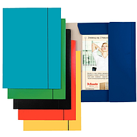 Папка на резинках ESSELTE, ф.А4, лакированный картон (400 г/м2), цвет голубой(работаем с юр лицами и ИП)