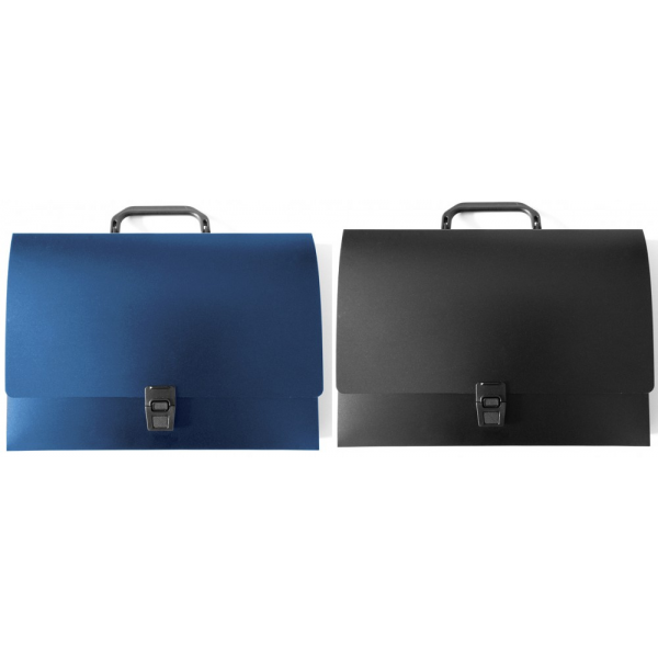 Папка - портфель с ручкой без отделений, Workmate, цвет синий(работаем с юр лицами и ИП) - фото 1 - id-p113243283