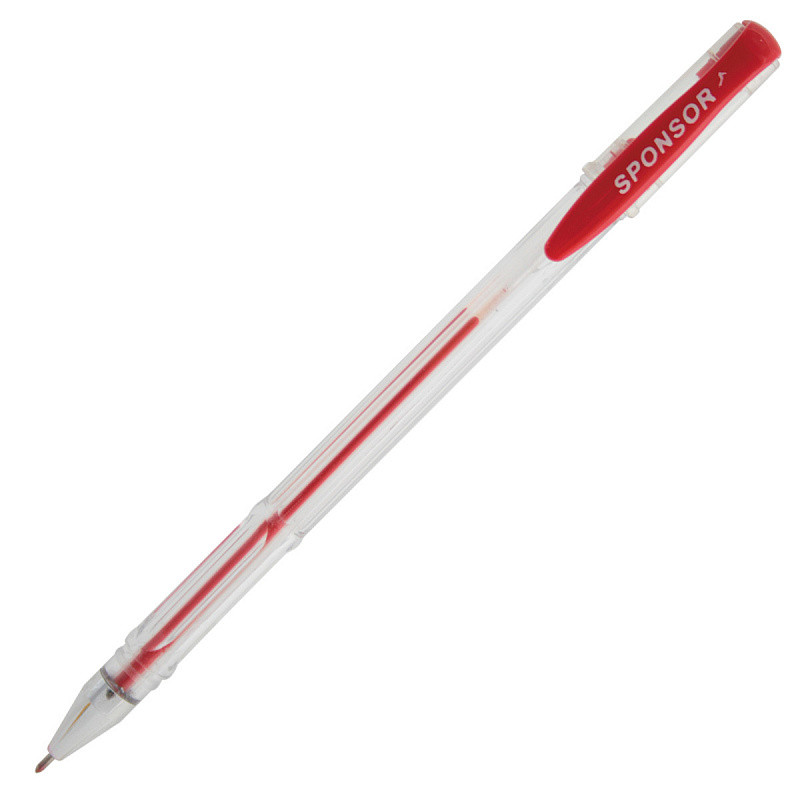 Ручка гелевая, 0,5 мм, цвета в ассортименте, арт. SGP01, цвет красный(работаем с юр лицами и ИП)