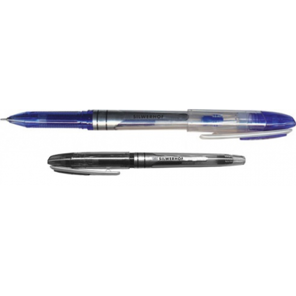 Ручка гелевая Silwerhof SABER (016037-01) 0.5мм игловидный пиш. наконечник черные чернила(работаем с юр лицами