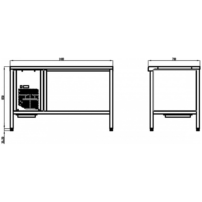 Холодильный стол с охлаждаемой столешницей POLAIR TT1,4GN-G - фото 2 - id-p113250778