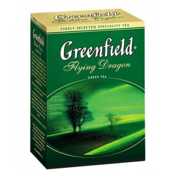 Чай зеленый листовой "Greenfield" Flying Dragon китайский байховый, 100г(работаем с юр лицами и ИП)