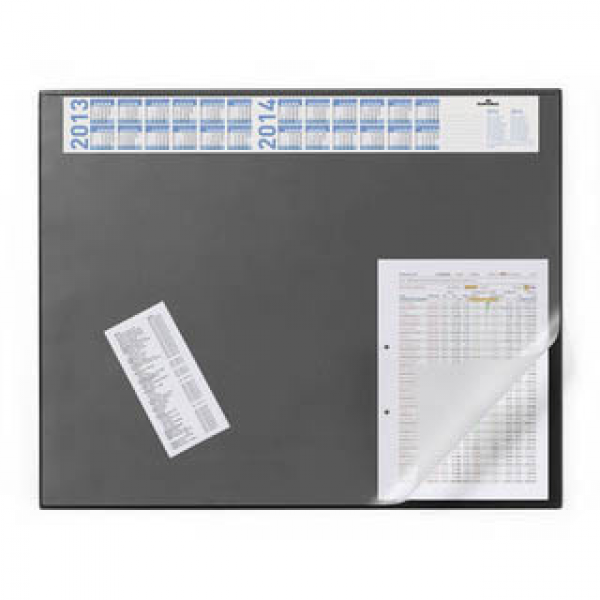 Подкладка настольная с прозрачным верхним листом и календарем, 650х520 мм, черная, арт. 7204-01(работаем с юр - фото 1 - id-p113243616