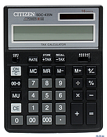 Калькулятор настольный, 16 разр., дв. питание, две памяти, десят. окр, разм. 204*158*31 мм. черный,