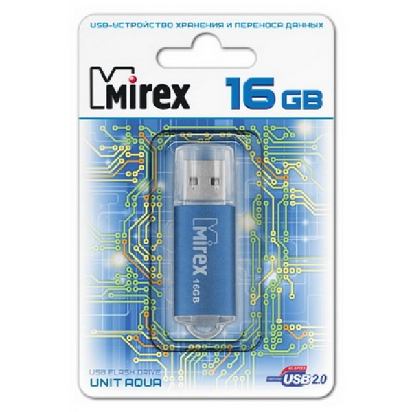 USB флэш-накопитель Mirex UNIT AQUA 16GB(работаем с юр лицами и ИП) - фото 1 - id-p113244051