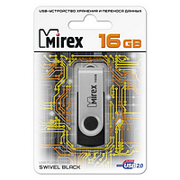 USB флэш-накопитель Mirex SWIVEL BLACK 16GB(работаем с юр лицами и ИП)