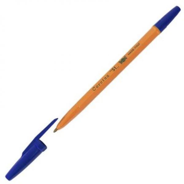 Ручка шариковая CORVINA 51, желтый корпус, синяя, арт. 40163-G/С(работаем с юр лицами и ИП)