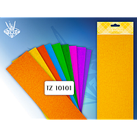 Цветная крепированная бумага 50х250 см, ассорти 10 цветов, 17 гр/см, растяжимость - 20 %, арт. TZ