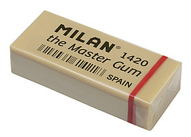 Ластик для художественных работ Milan "Master Gum 1420", прямоугольный, синтетический каучук, 55*23*13мм,