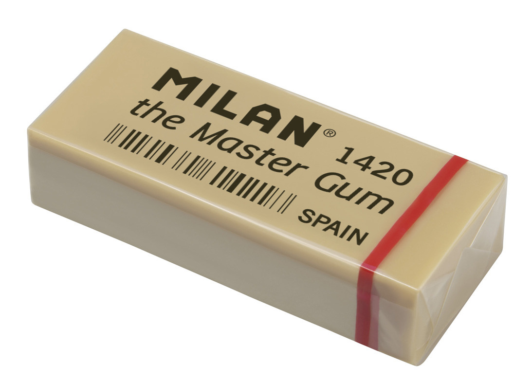 Ластик для художественных работ Milan "Master Gum 1420", прямоугольный, синтетический каучук, 55*23*13мм, - фото 1 - id-p113244954