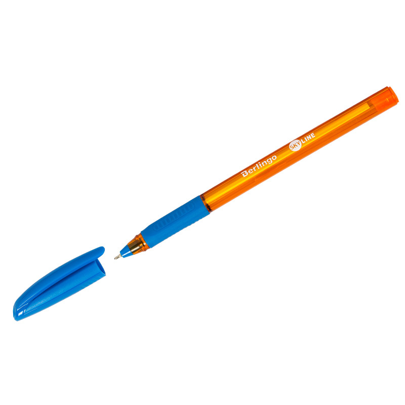 Ручка шариковая Berlingo "Skyline" светло-синяя, 0,7мм, игольчатый стержень, грип CBp_07130(работаем с юр - фото 1 - id-p113245020