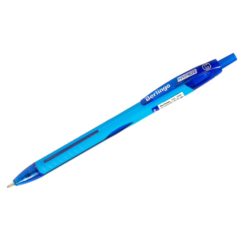 Ручка шариковая автоматическая Berlingo "Hyper" синяя, 1,0мм, прорез. корпус, арт.CBm_10900(работаем с юр - фото 1 - id-p113245022