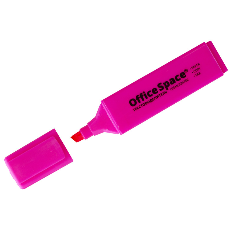 Текстовыделитель OfficeSpace, 1-5мм, арт. H_26, цвет розовый(работаем с юр лицами и ИП) - фото 1 - id-p113245030