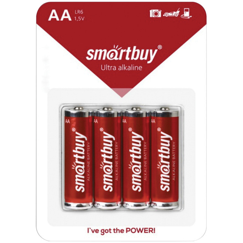 Батарейка SmartBuy AA (LR06) BC4 SBBA-2A04B(работаем с юр лицами и ИП) - фото 1 - id-p113245034
