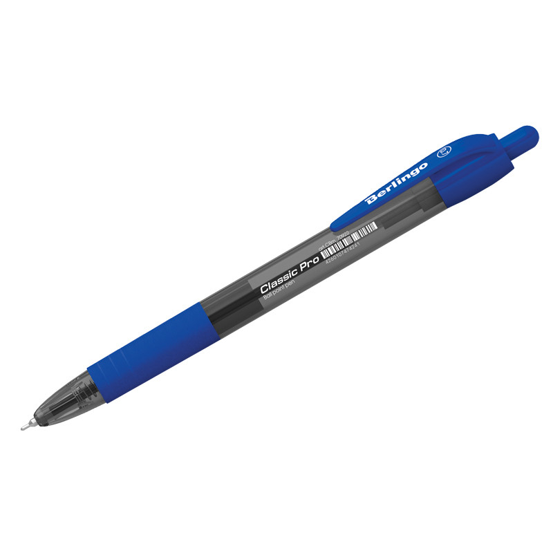 Ручка шариковая автоматическая Berlingo "Classic Pro" синяя, 0,7мм, грип CBm_70922(работаем с юр лицами и ИП) - фото 1 - id-p113245429
