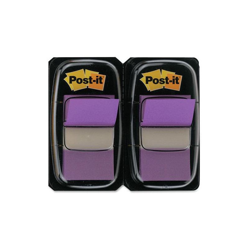 Закладки-ярлычки POST-IT, на полимерн. основе, фиолетовые, 25,4ммx43,2 мм, 100 шт., арт.680-PU2(работаем с юр
