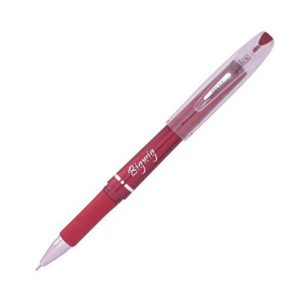 Ручка гелевая BIGWIG, пластиковый корпус,0,5мм, арт. IGP104, цвет красный(работаем с юр лицами и ИП) - фото 1 - id-p113245627