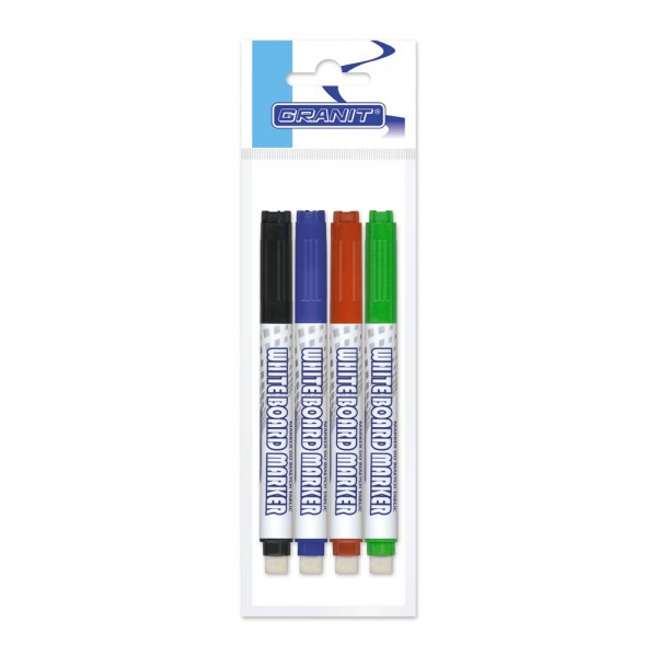Набор маркеров для доски с губкой M415, 4 цв., 1.5-2.5 мм, GRANIT(работаем с юр лицами и ИП) - фото 1 - id-p113245738
