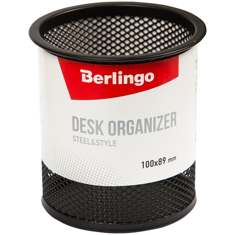 Подставка-стакан Berlingo "Steel&Style", металлическая, круглая, черная, арт. BMs_41102(работаем с юр лицами и - фото 1 - id-p113247009