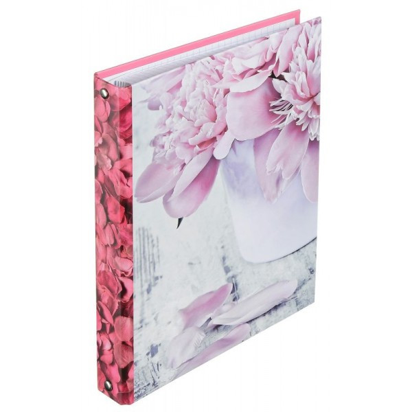 Тетрадь на кольцах Silwerhof 819029 120л. клет. A5 Романтика мат.лак кольца(работаем с юр лицами и ИП)