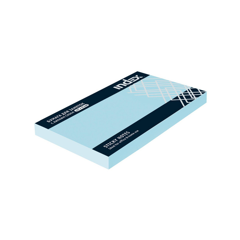 Бумага для заметок с липким слоем, разм. 127х75 мм, 100 л., цвет голубой(работаем с юр лицами и ИП)