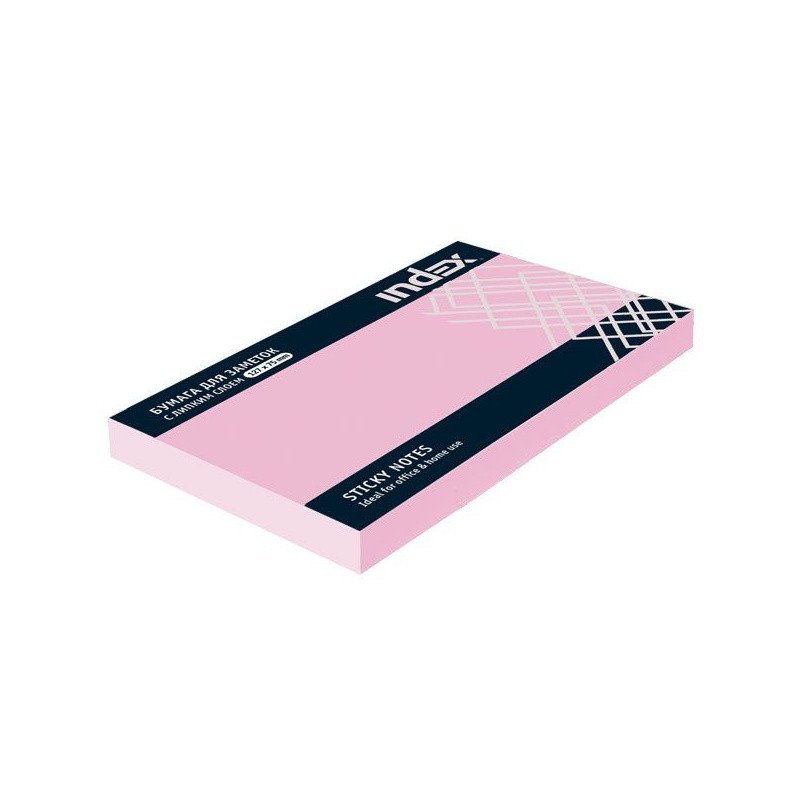 Бумага для заметок с липким слоем, разм. 127х75 мм, 100 л., цвет розовый(работаем с юр лицами и ИП)
