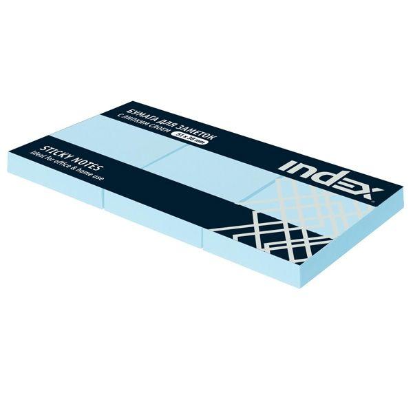 Бумага для заметок с липким слоем, разм. 51х38 мм, 100 л., 1шт., цвет светло-голубой(работаем с юр лицами и