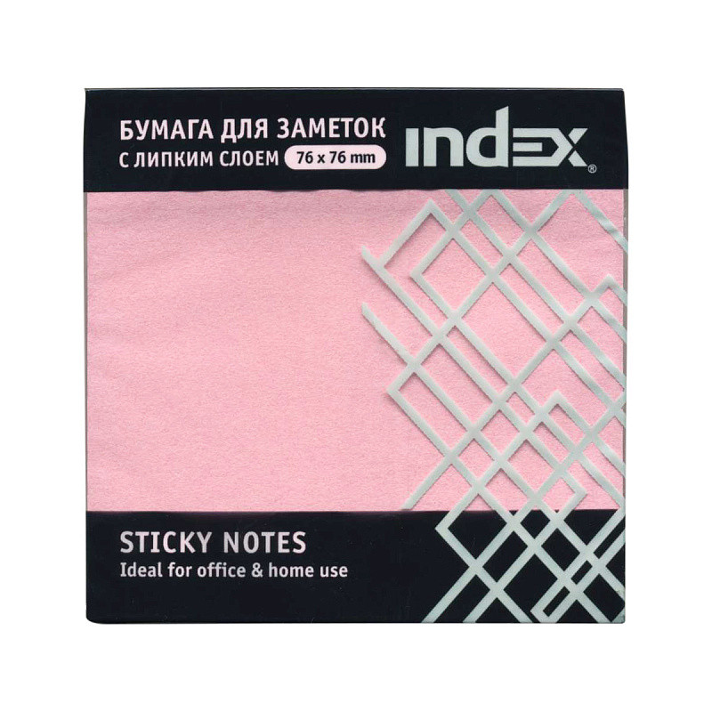 Бумага для заметок с липким слоем, разм. 76х75 мм, 100 л, цвет светло-розовый(работаем с юр лицами и ИП)