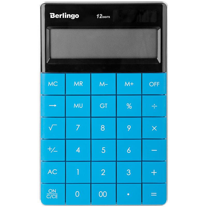 Калькулятор настольный 12 разрядов, двойное питание, 165*105*13 мм, цвет синий(работаем с юр лицами и ИП)